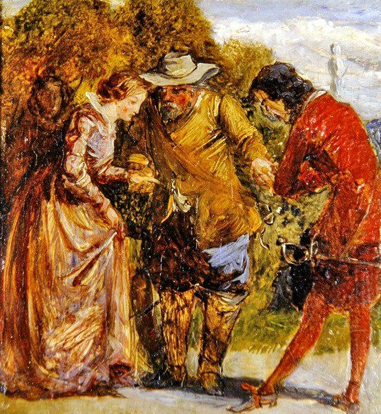 Wstęp (olej na panelu) autorstwa John Everett Millais
