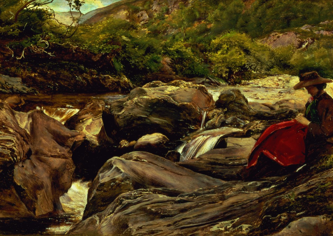 Wodospad autorstwa John Everett Millais