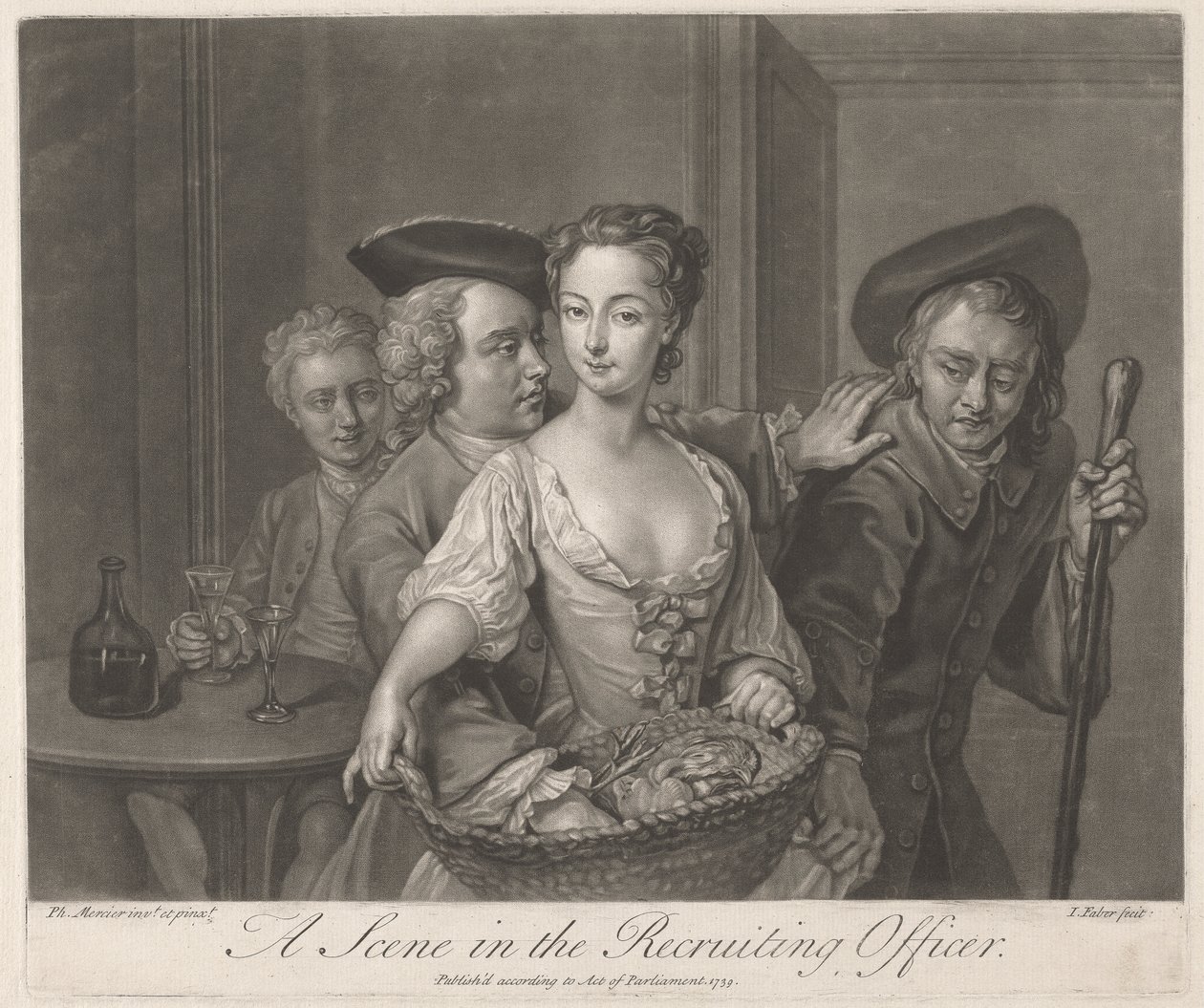 Scena w oficerze rekrutacyjnym autorstwa John Faber the younger