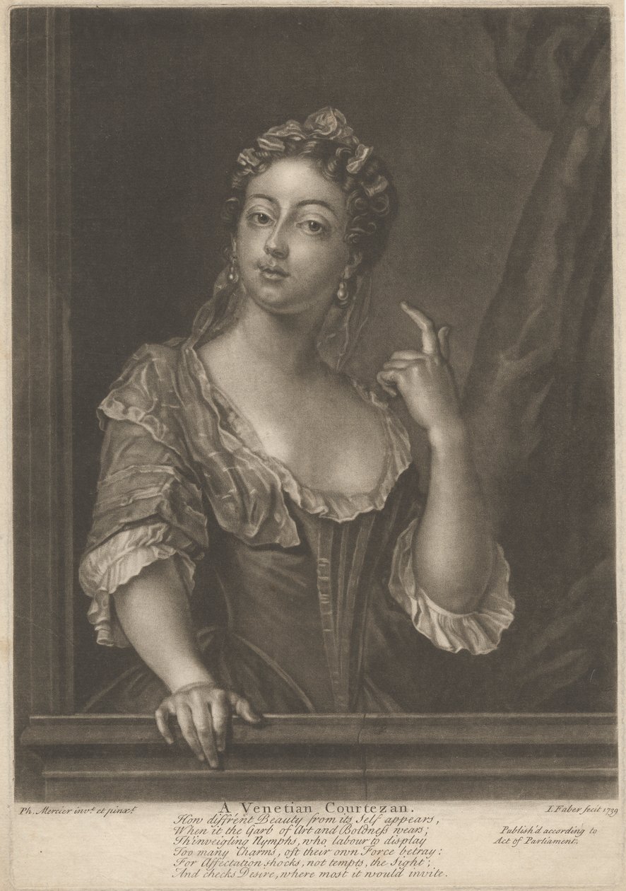 Wenecka kurtyzana autorstwa John Faber the younger