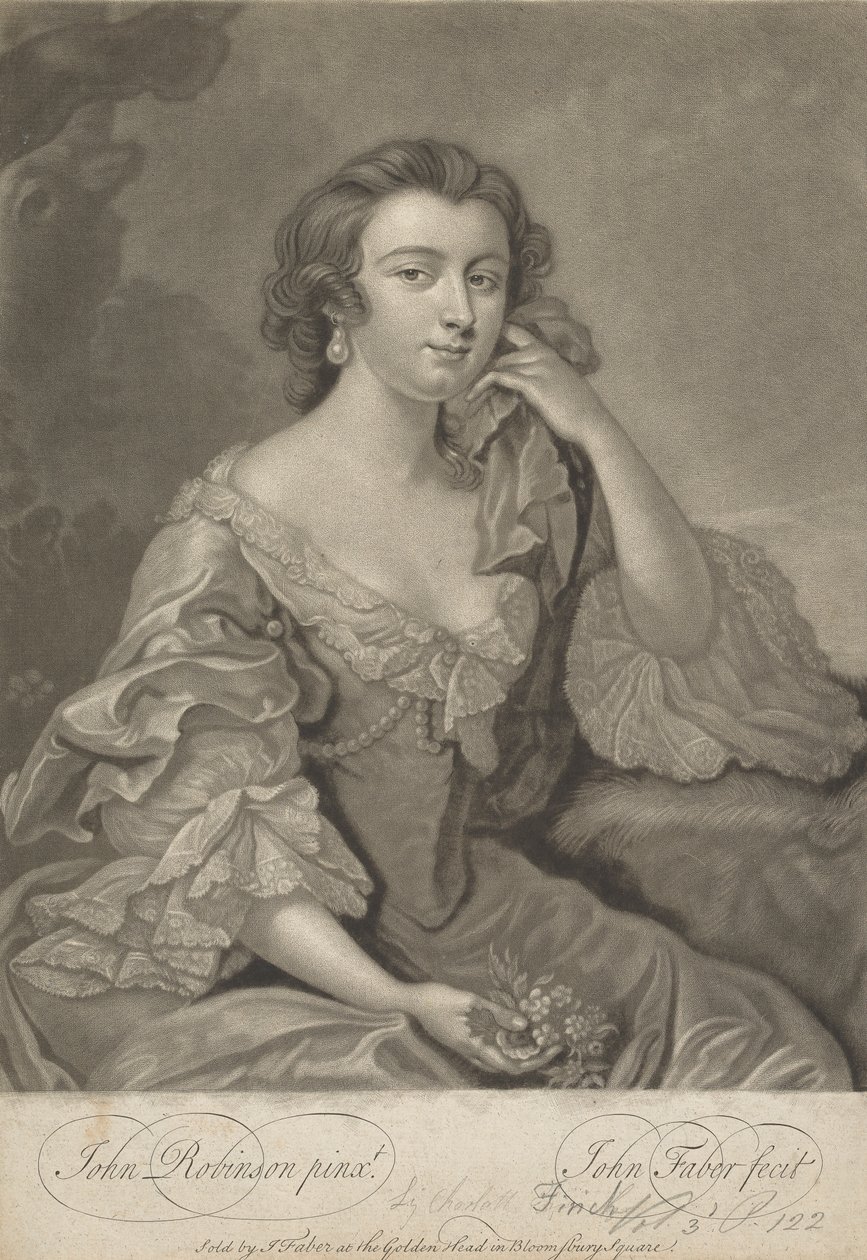 Lady Charlotte Finch (z domu Fermor) autorstwa John Faber the younger