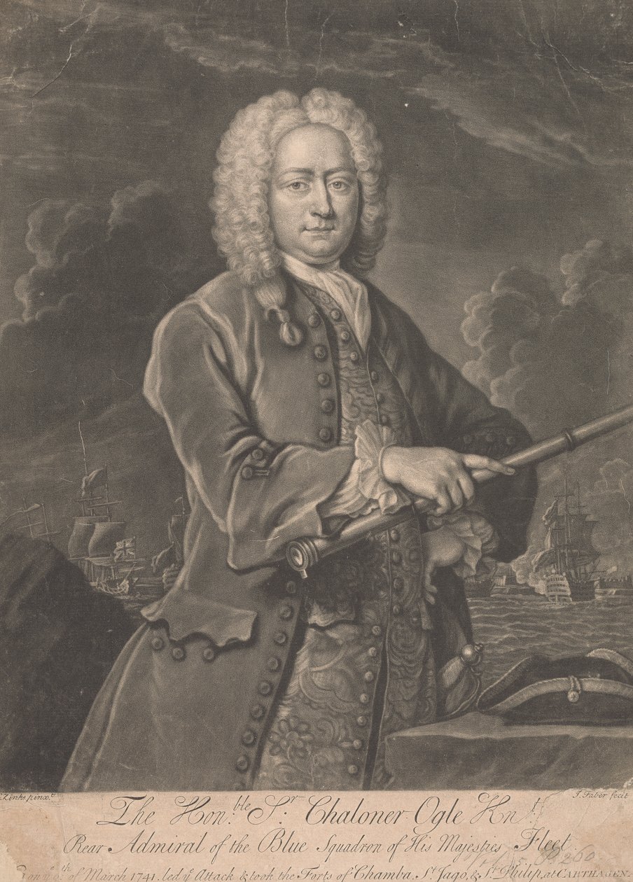 Sir Chaloner Ogle autorstwa John Faber the younger