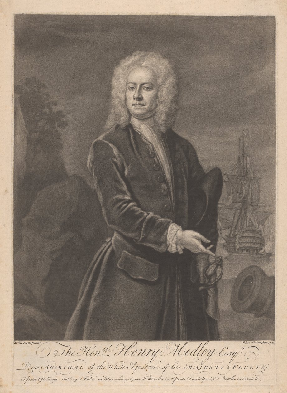 Czcigodny Henry Medley Esq. autorstwa John Faber the younger