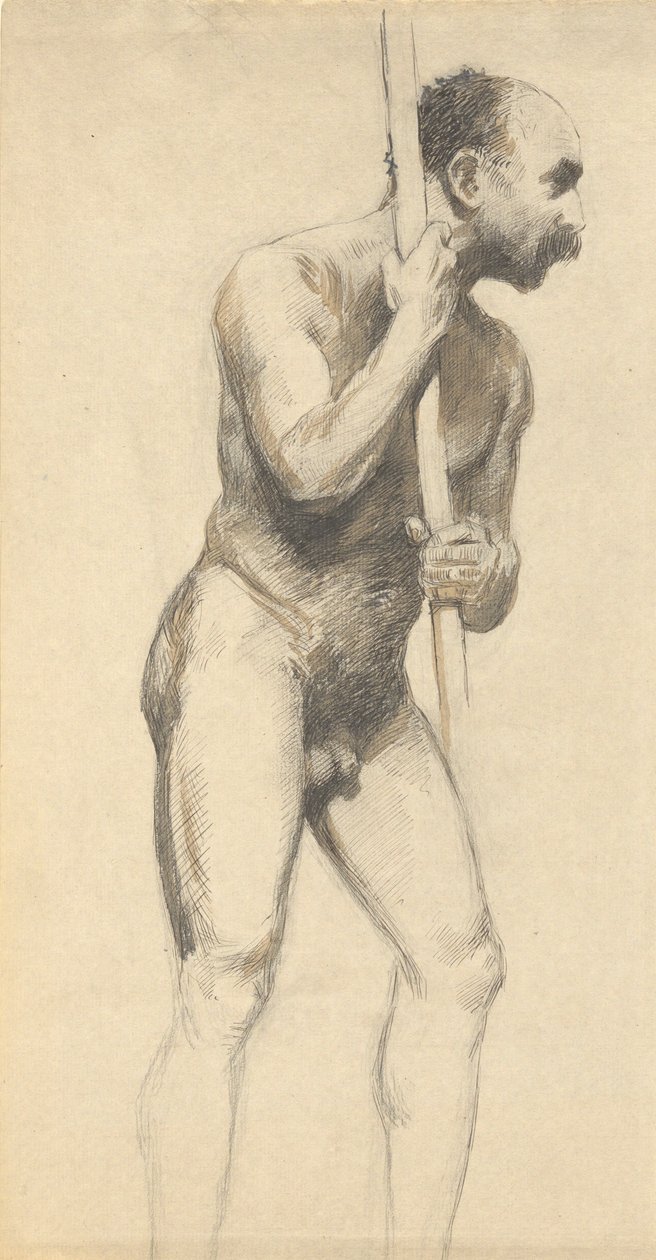 Akt Męski z Polakiem autorstwa John Ferguson Weir