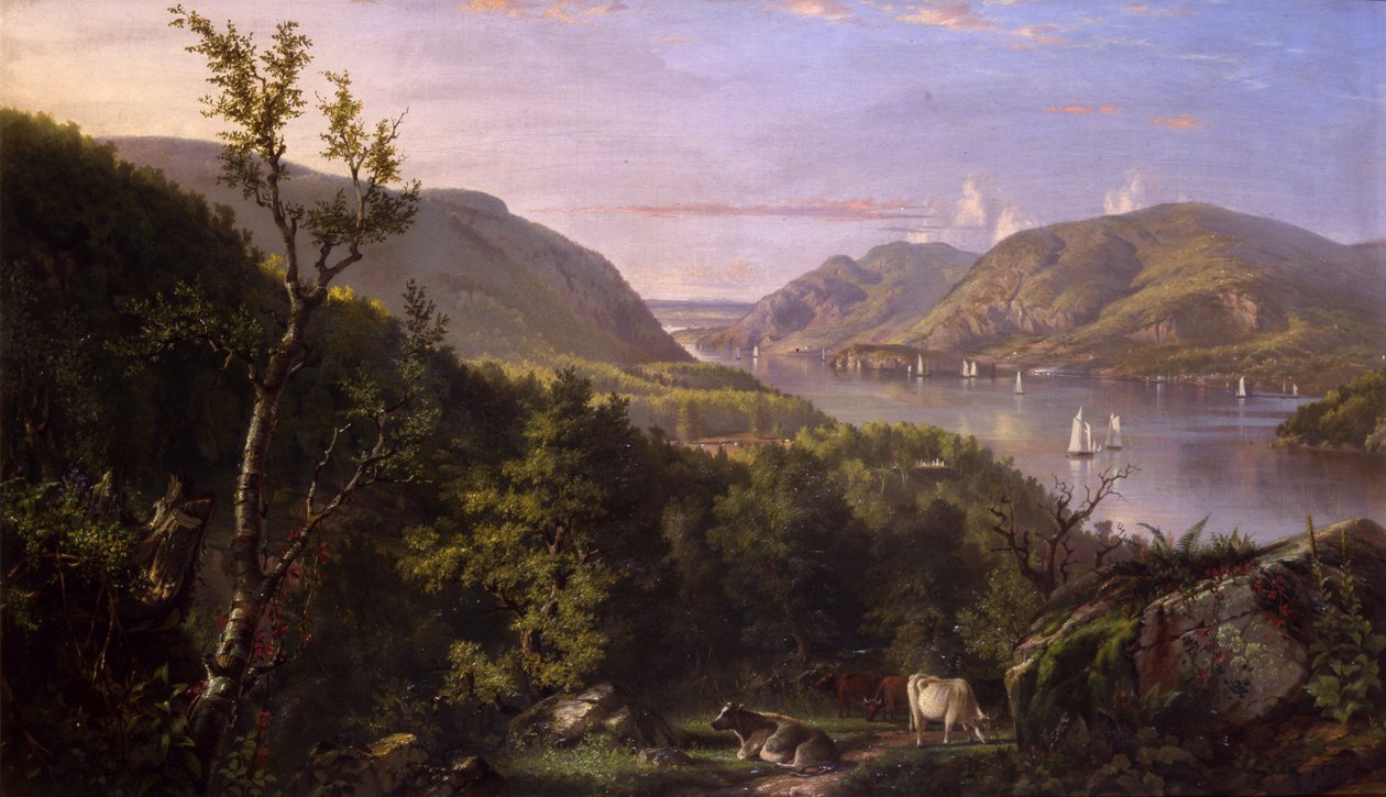 Widok na Highlands z West Point, 1862 autorstwa John Ferguson Weir