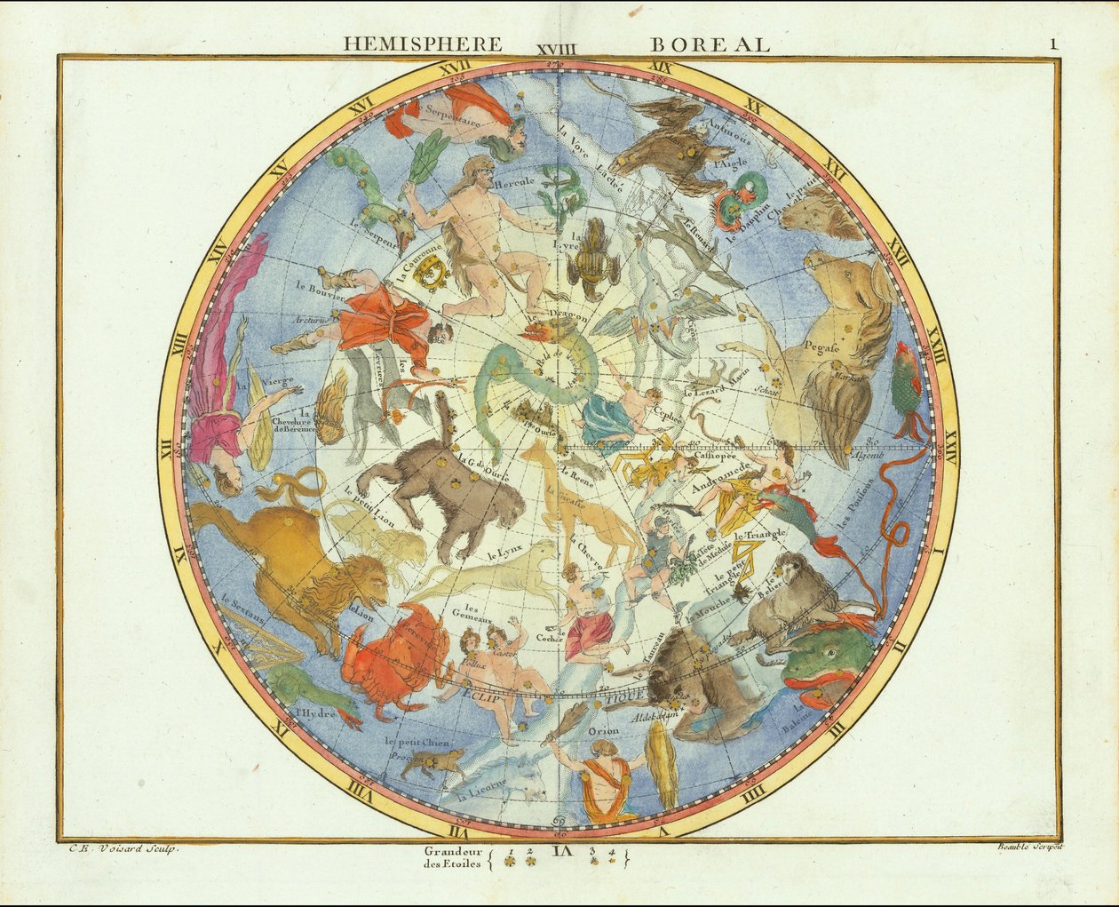 1776 - John Flamsteed - Hemisphere Boreal (przycięte) autorstwa John Flamsteed