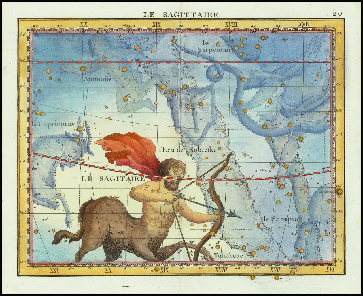 1776 - John Flamsteed - La Sagittaire (Strzelec) autorstwa John Flamsteed