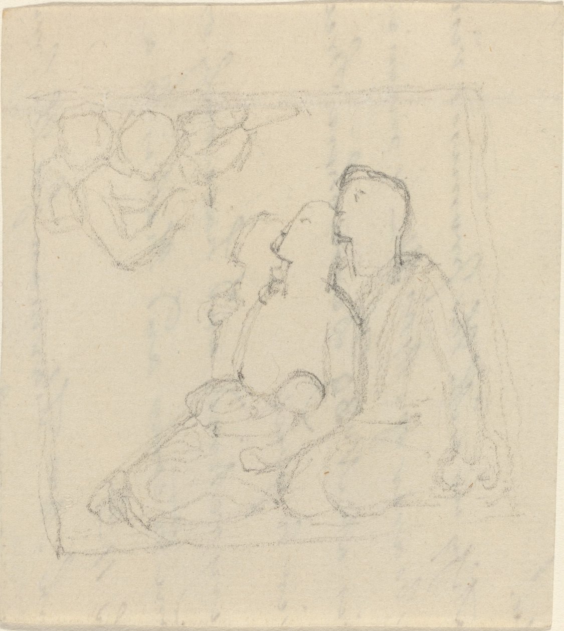 Rodzina, do której zwracają się aniołowie autorstwa John Flaxman