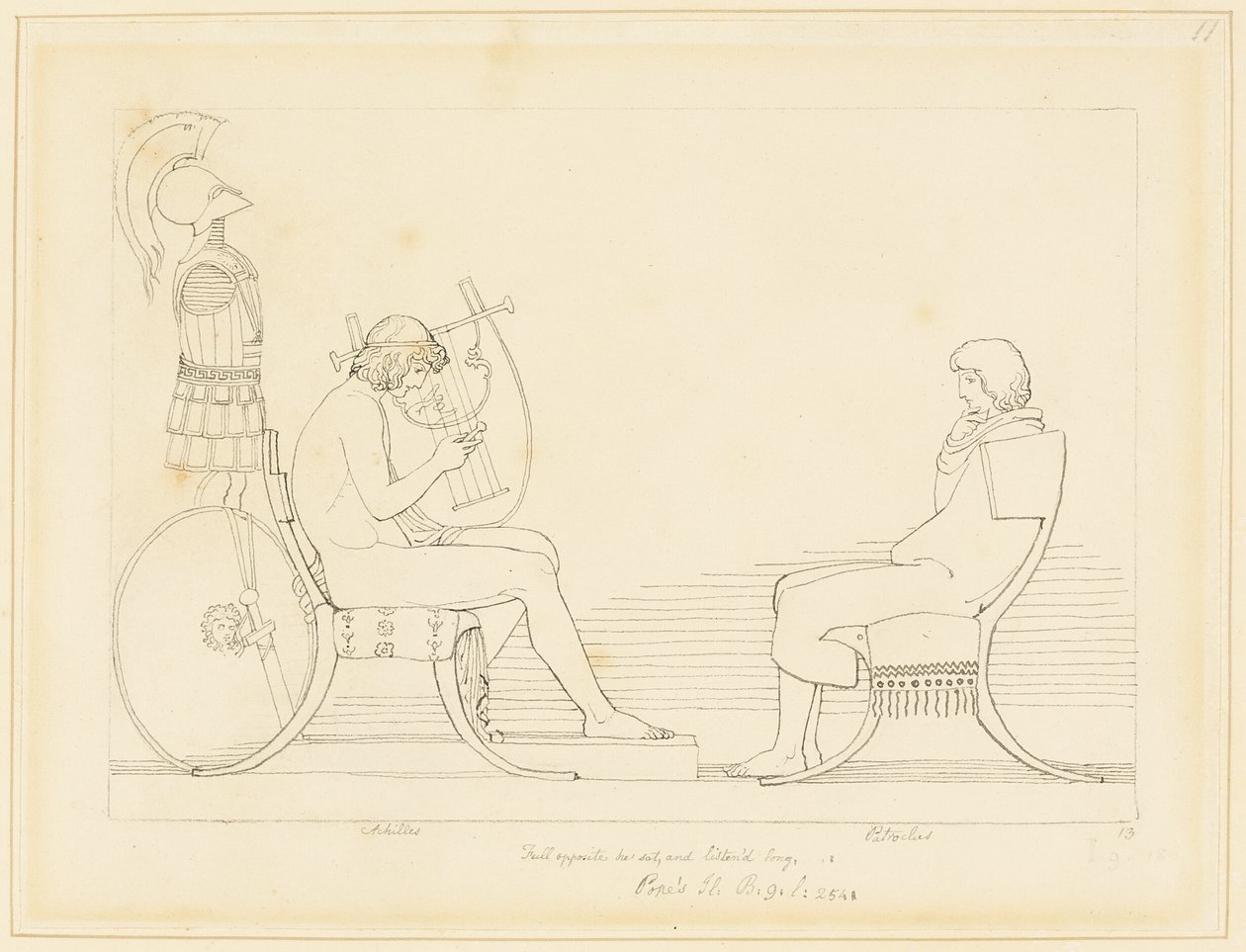 Achilles i Patroklos autorstwa John Flaxman