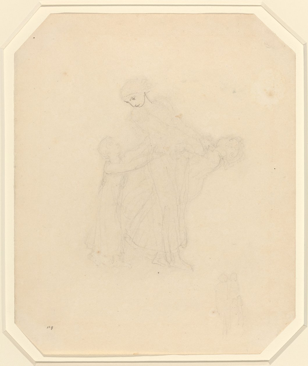 Dorosły i dwoje dzieci autorstwa John Flaxman