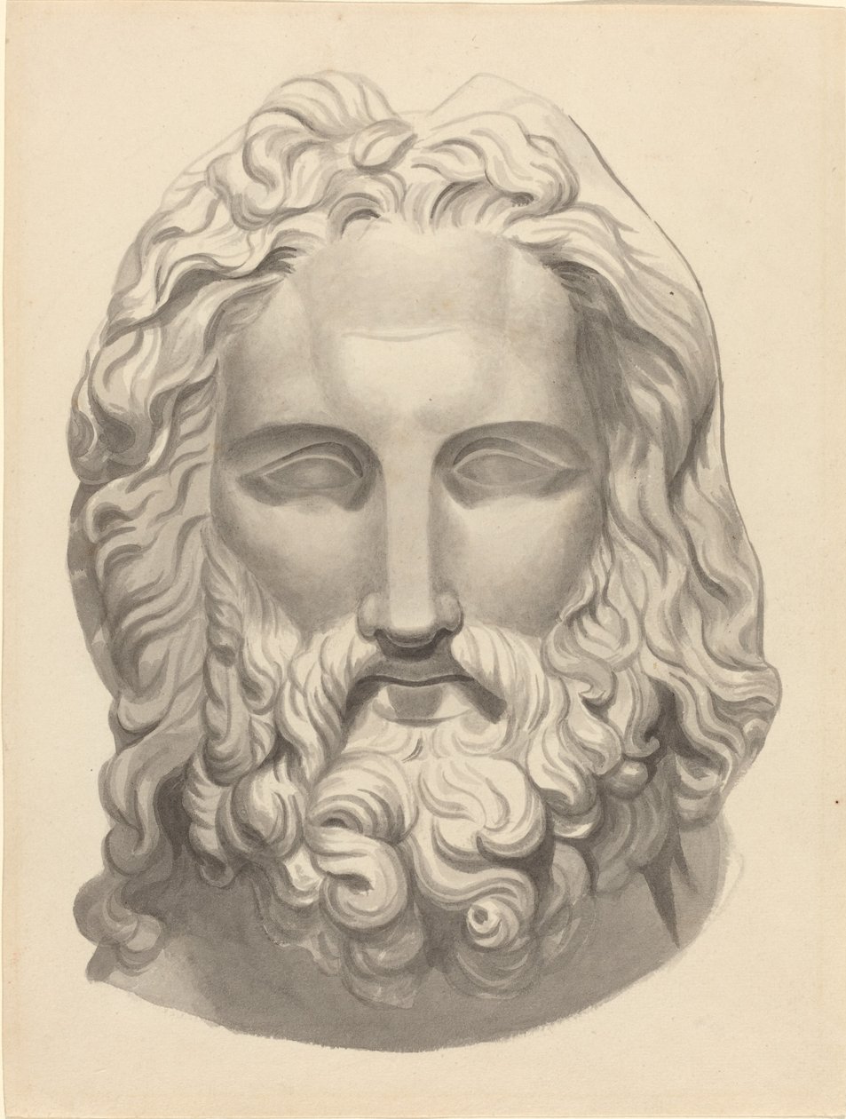 Antyczna głowa z brodą autorstwa John Flaxman