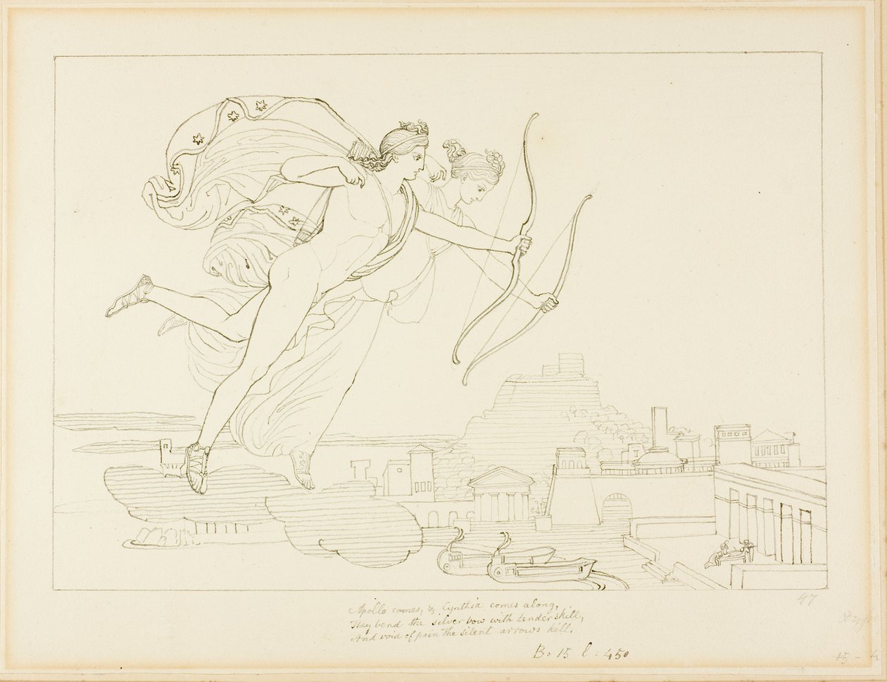 Apollo i Diana autorstwa John Flaxman