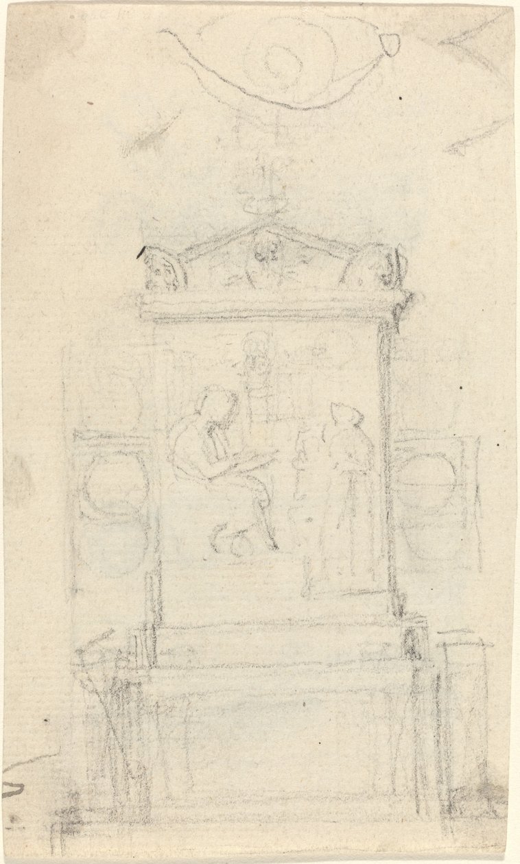 Projekt grobowca dr Josepha Warton autorstwa John Flaxman