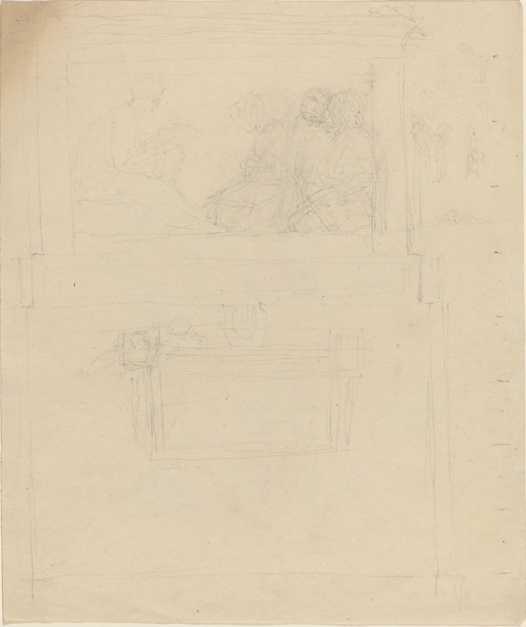 Projekty pomnika Sir Williama Jonesa (?) [recto i verso] autorstwa John Flaxman