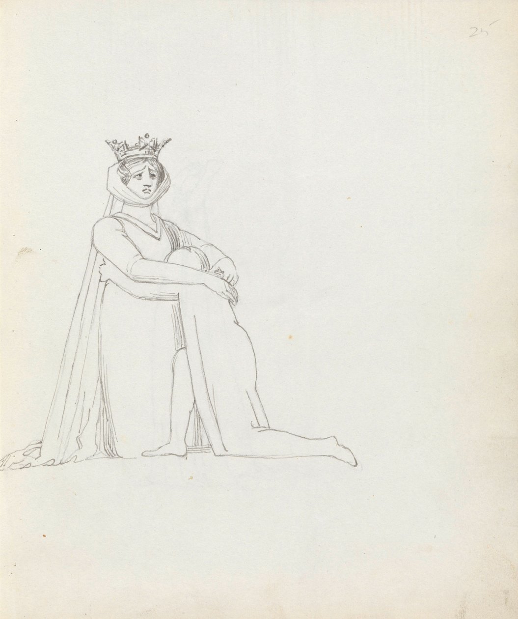 Rysunek Pani Siddons jako Constance, 1783 (pióro, tusz i pranie na papierze) autorstwa John Flaxman