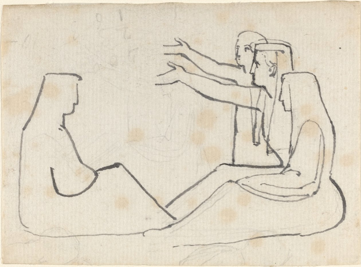 Cztery siedzące postacie autorstwa John Flaxman