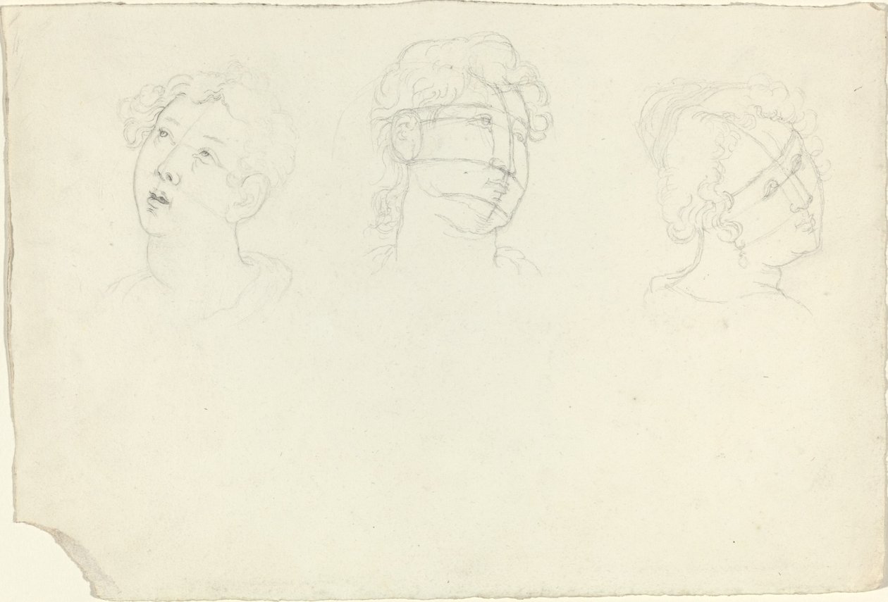 Głowa Marii Magdaleny i Dwóch Świętych (?) autorstwa John Flaxman