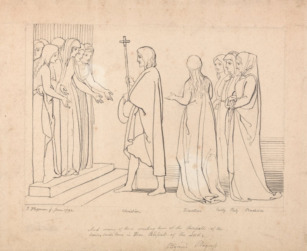 Ilustracja do Postępu Pielgrzyma autorstwa John Flaxman