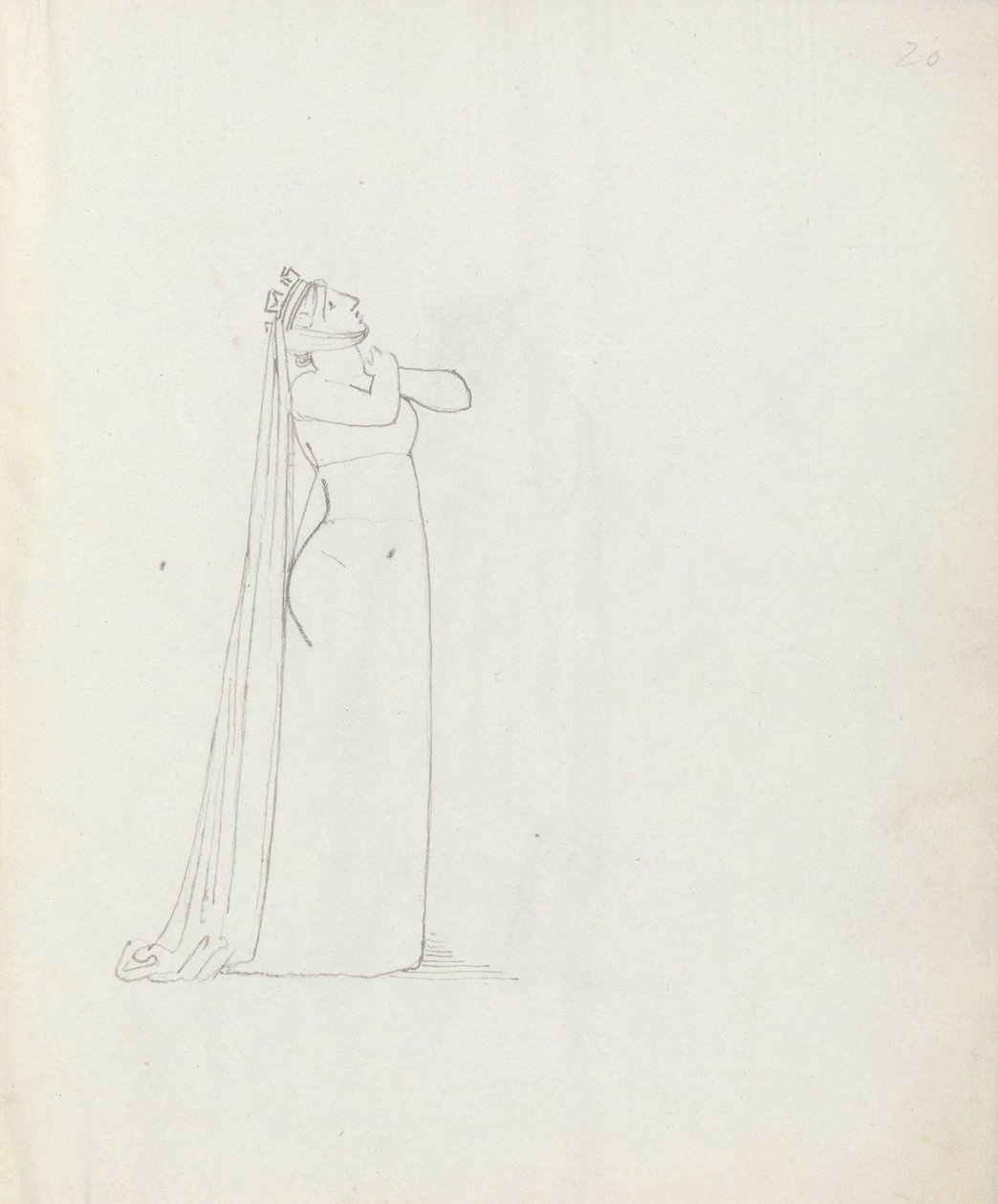 Pani Siddons jako Constance, 1783 (pióro, tusz i pranie na papierze) autorstwa John Flaxman