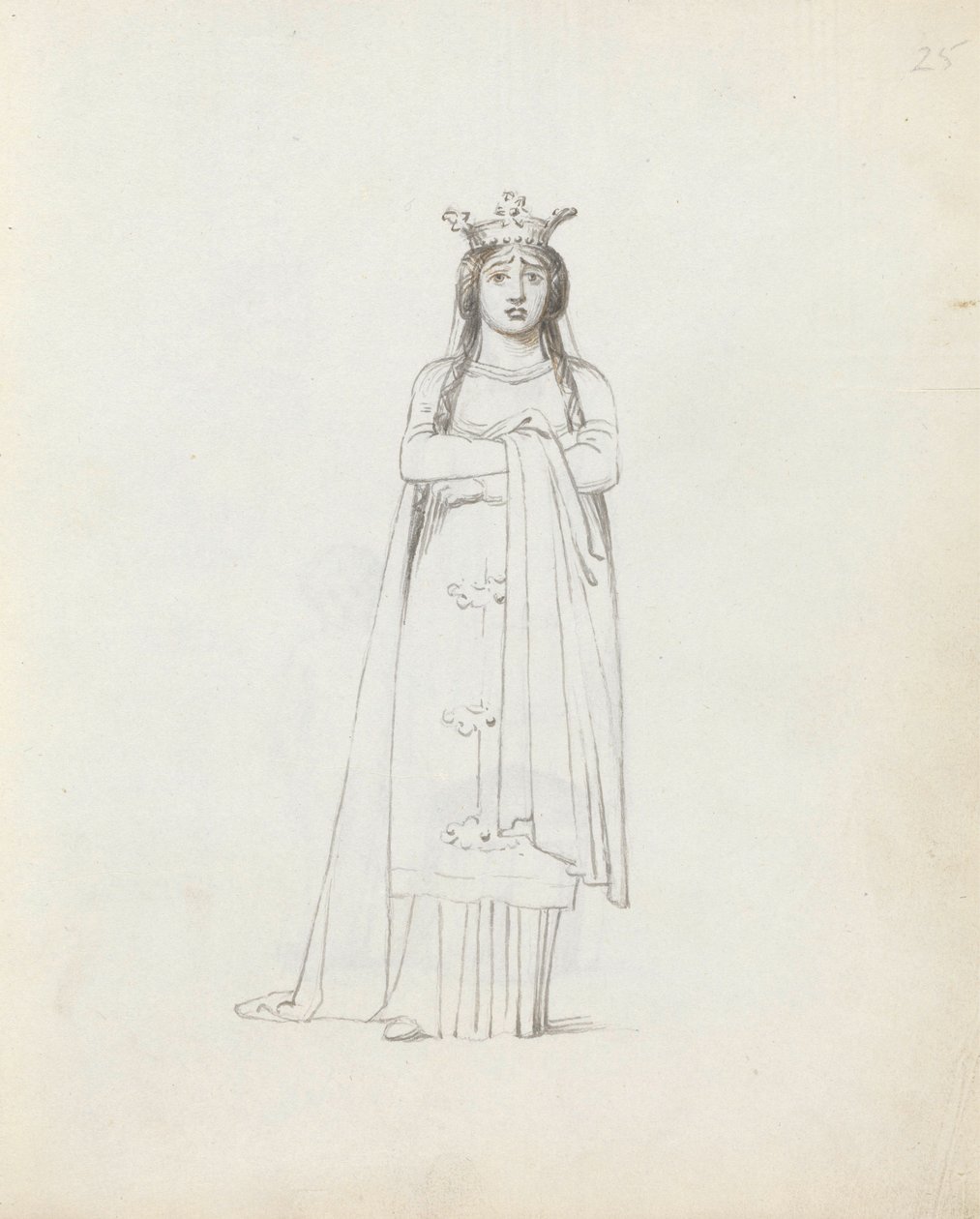 Pani Siddons jako Constance, 1783 (pióro, tusz i pranie na papierze) autorstwa John Flaxman