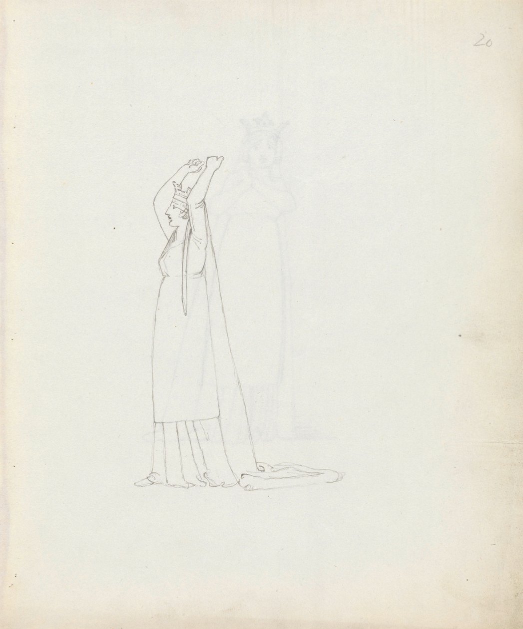 Pani Siddons jako Constance, 1783 (pióro, tusz i pranie na papierze) autorstwa John Flaxman
