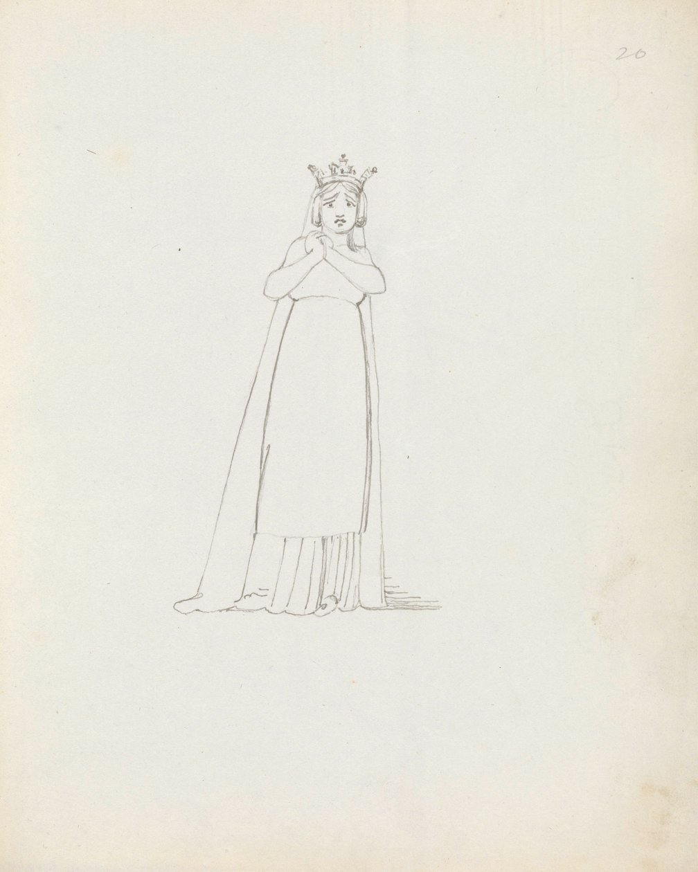 Pani Siddons jako Constance, 1783 (pióro, tusz i pranie na papierze) autorstwa John Flaxman