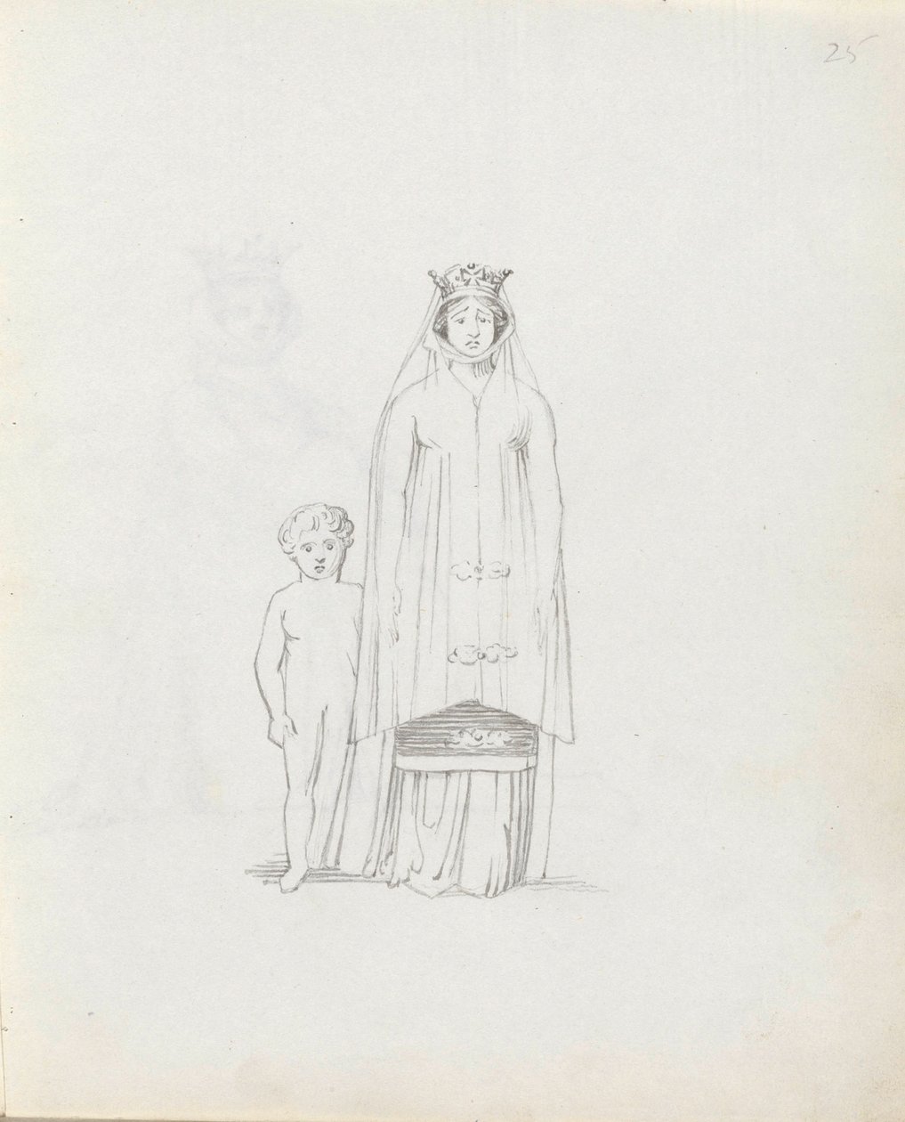 Pani Siddons jako Constance z dzieckiem, 1783 (pióro, tusz i pranie na papierze) autorstwa John Flaxman