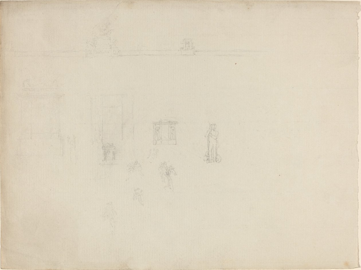 Arkusz Studiów Architektonicznych i Figur autorstwa John Flaxman