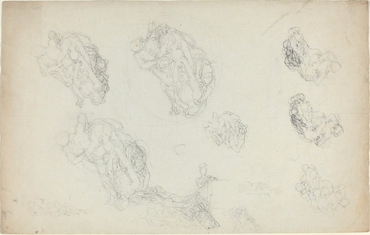 Arkusz studiów [recto i verso] autorstwa John Flaxman
