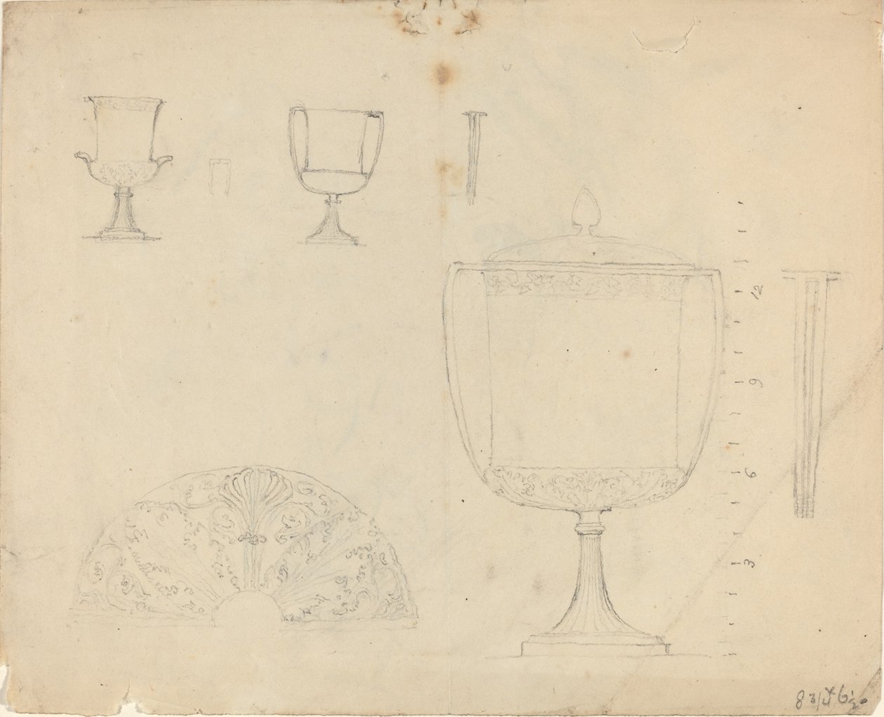 Arkusz studiów [recto i verso] autorstwa John Flaxman