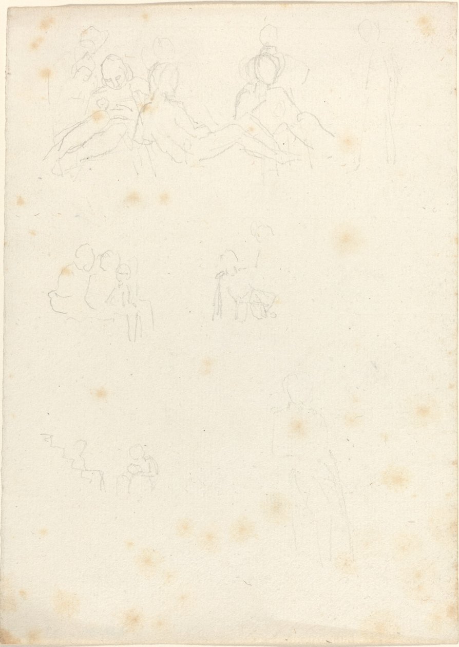 Badania postaci siedzących i leżących autorstwa John Flaxman