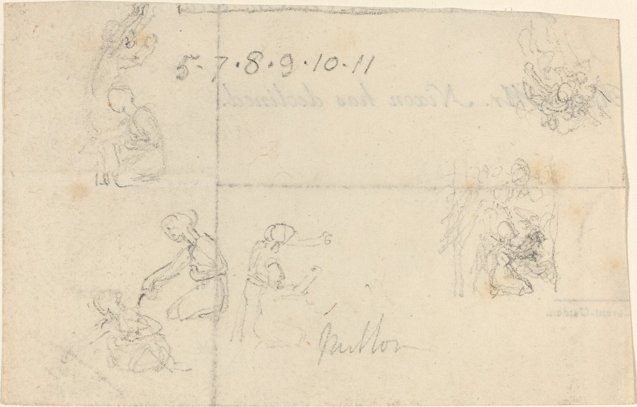 Badania kobiet klęczących autorstwa John Flaxman
