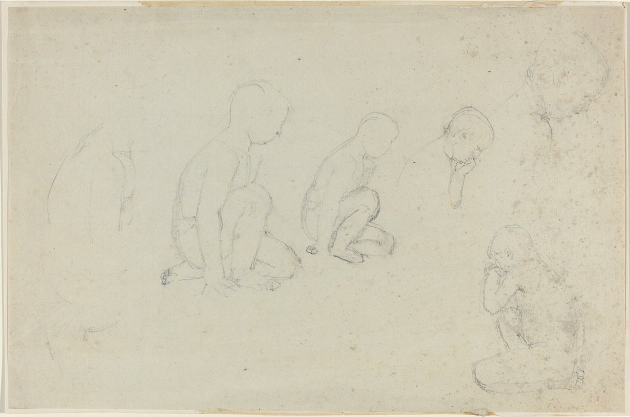 Badania klęczącego chłopca autorstwa John Flaxman