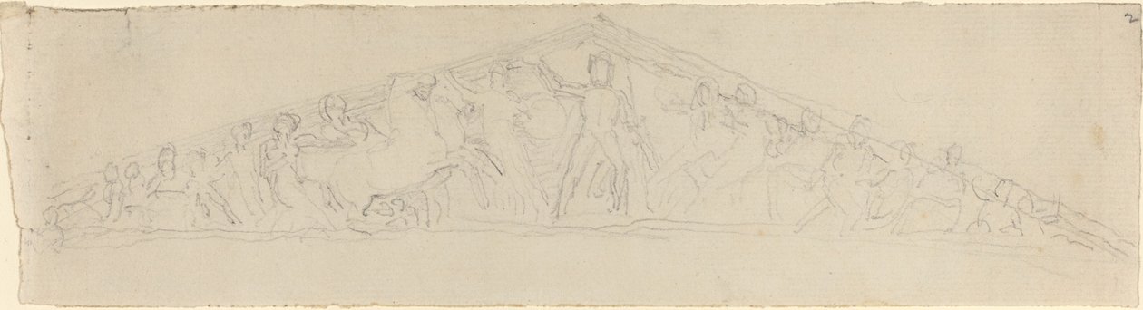Studium rekonstrukcji frontonu zachodniego Partenonu autorstwa John Flaxman