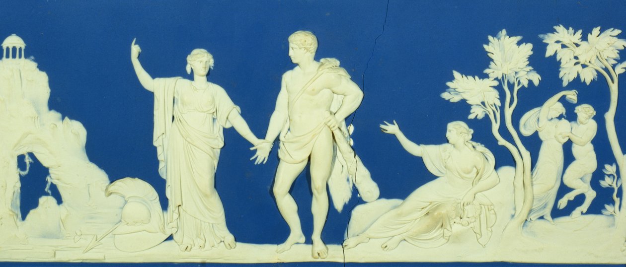 Wybór Herkulesa, tablica Wedgwood (jasperware) autorstwa John Flaxman