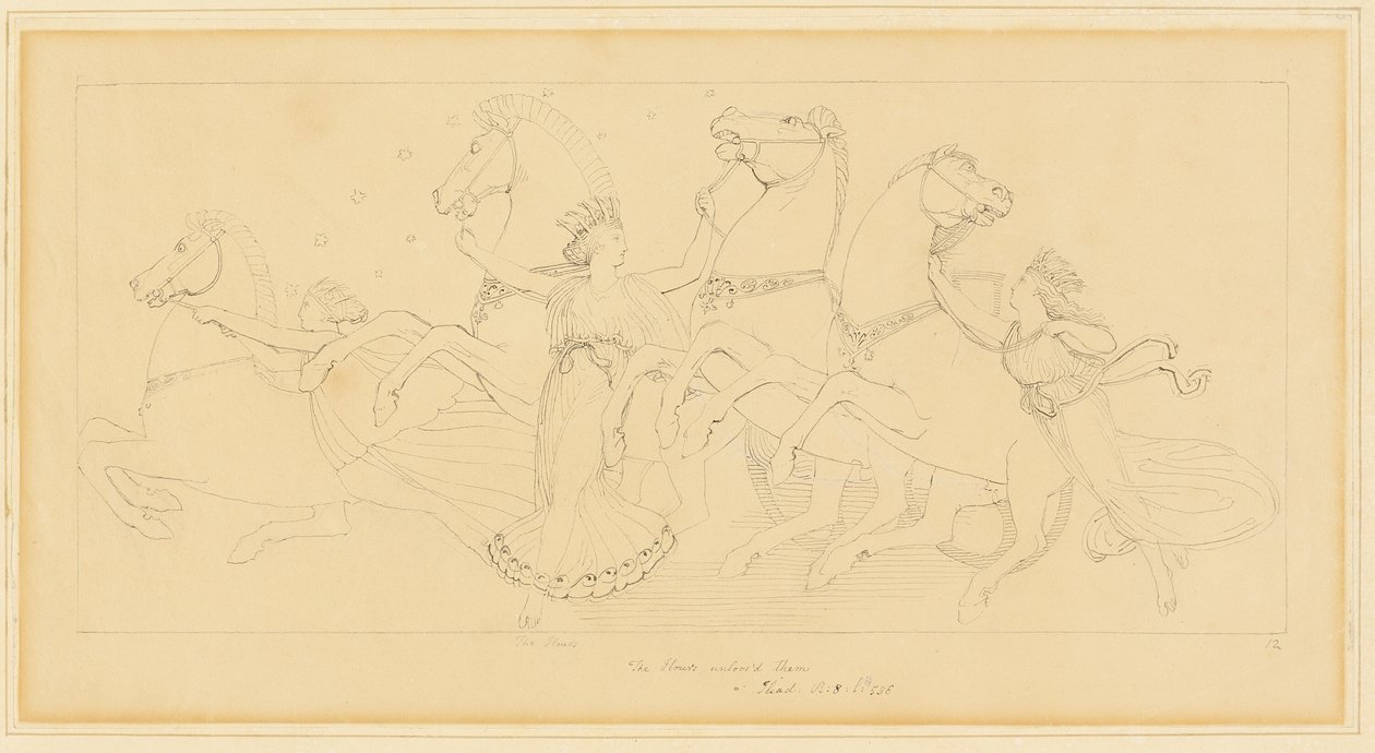 Godziny zabierania koni z samochodu Juno autorstwa John Flaxman