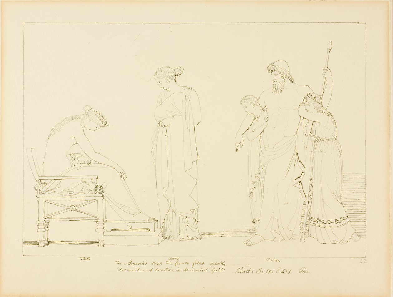 Vulcan i Thetis autorstwa John Flaxman