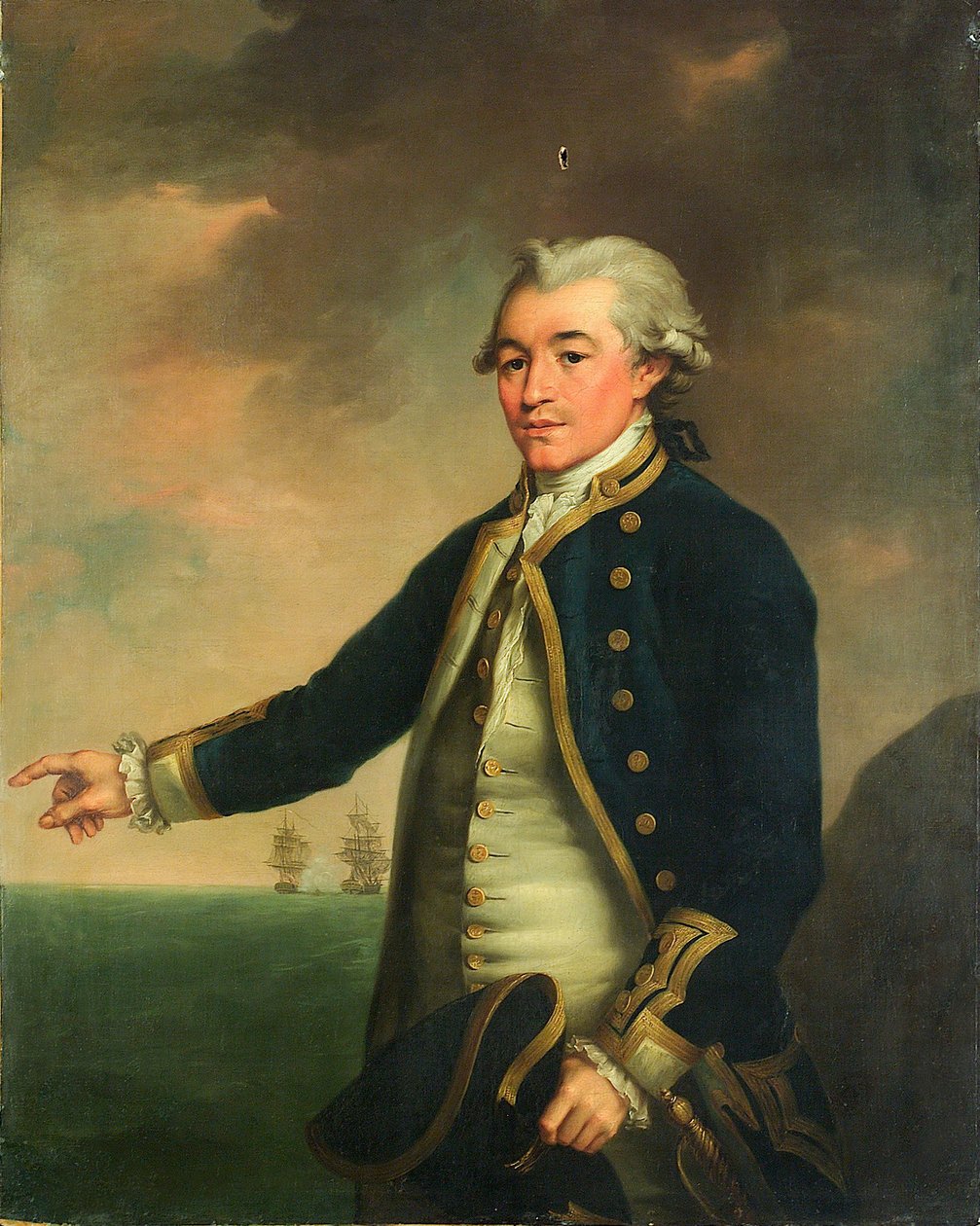 Portret kapitana Peacocka, ok. 1780 (olej na płótnie) autorstwa John Francis Rigaud