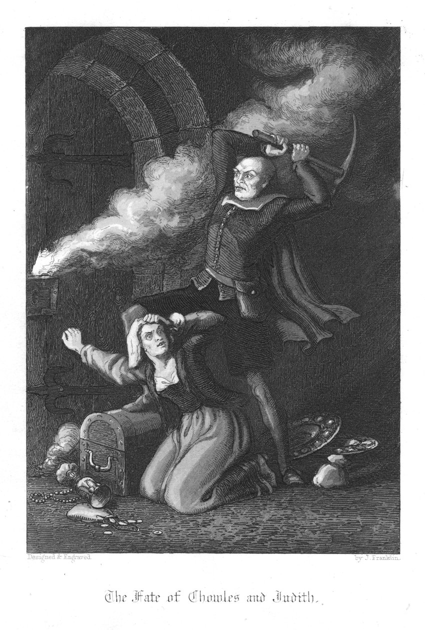 Scena ze Starego St Pauls autorstwa Williama Harrisona Ainswortha, 1855 autorstwa John Franklin