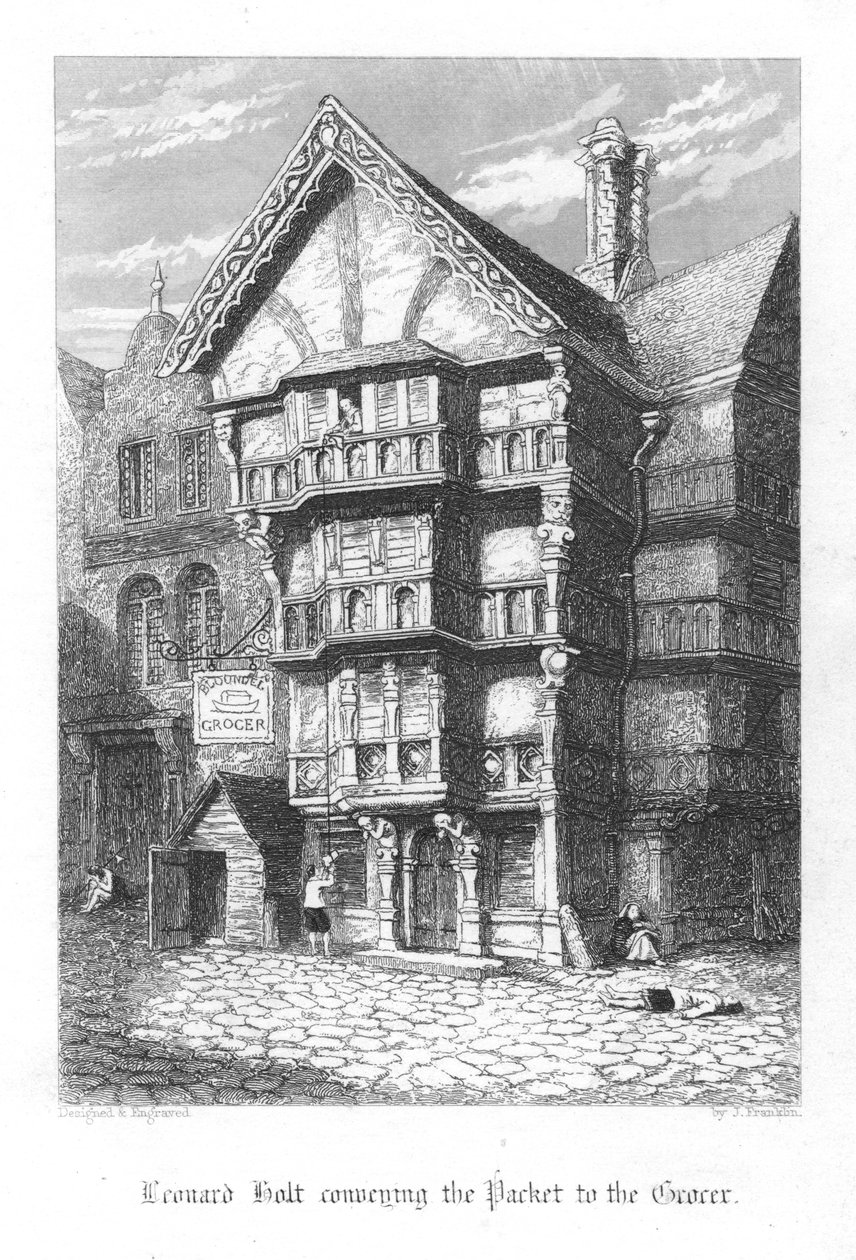 Scena ze Starego St Pauls autorstwa Williama Harrisona Ainswortha, 1855 autorstwa John Franklin