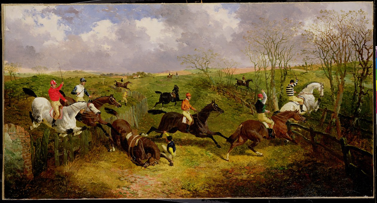 Bieg z przeszkodami (olej na płótnie) autorstwa John Frederick Herring Jnr