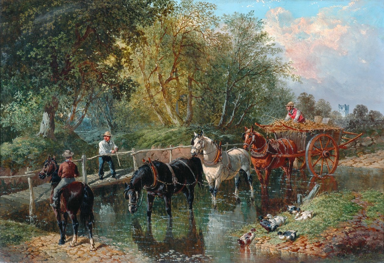 Przekraczanie strumienia autorstwa John Frederick Herring Junior