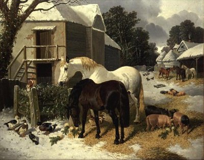 Gospodarstwo w zimie autorstwa John Frederick Herring Jnr