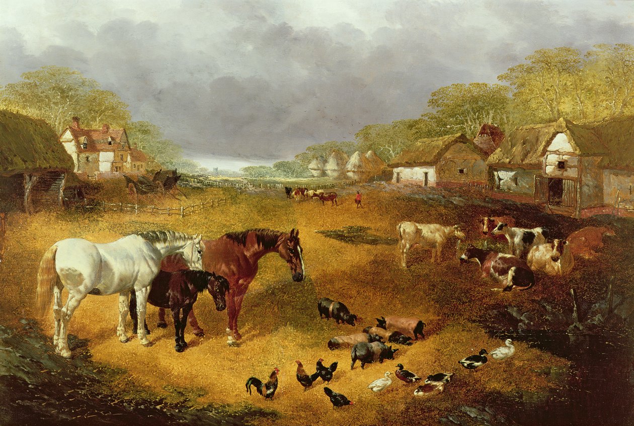 Gospodarstwo na wiosnę, XIX w. autorstwa John Frederick Herring Senior