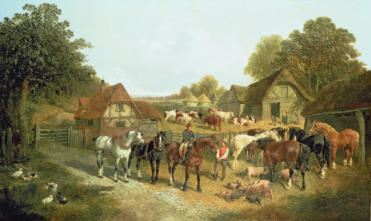 Angielska zagroda (olej) autorstwa John Frederick Herring Senior