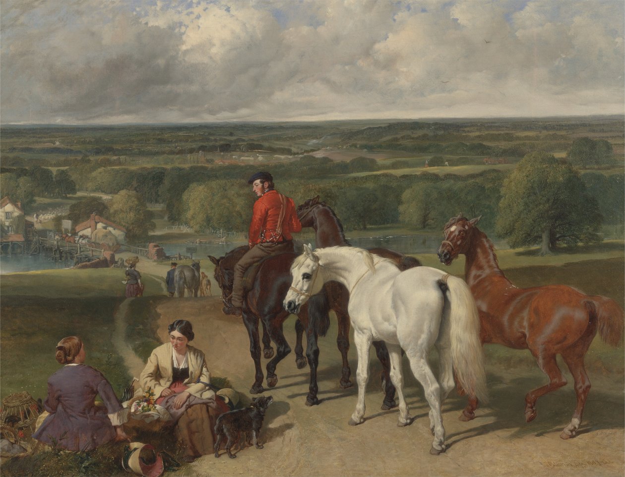 Ćwiczenie koni królewskich, 1847-55 autorstwa John Frederick Herring Senior