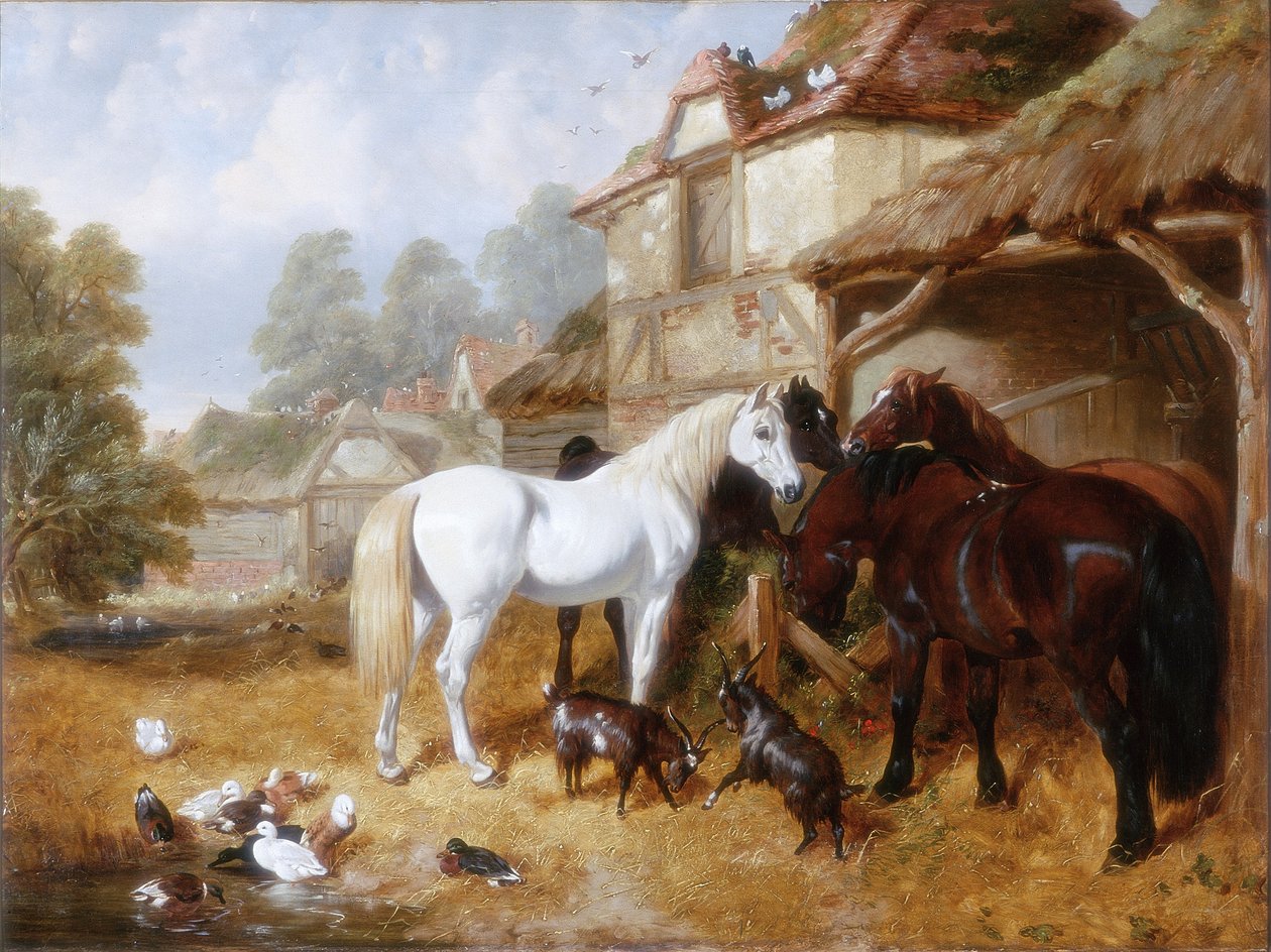 Konie w obejściu autorstwa John Frederick Herring Senior
