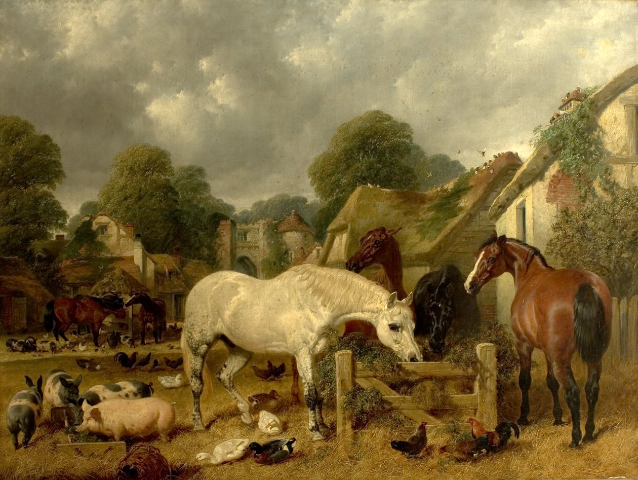 Konie na padoku autorstwa John Frederick Herring Senior