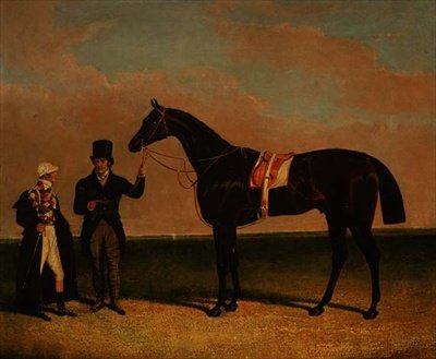 „Rockingham” pana Richarda Wattsa prowadzony przez jego trenera Fortha z dżokejem Samem Darlingiem, zwycięzcą St. Leger 1833 i Goodwood Cup autorstwa John Frederick Herring Senior