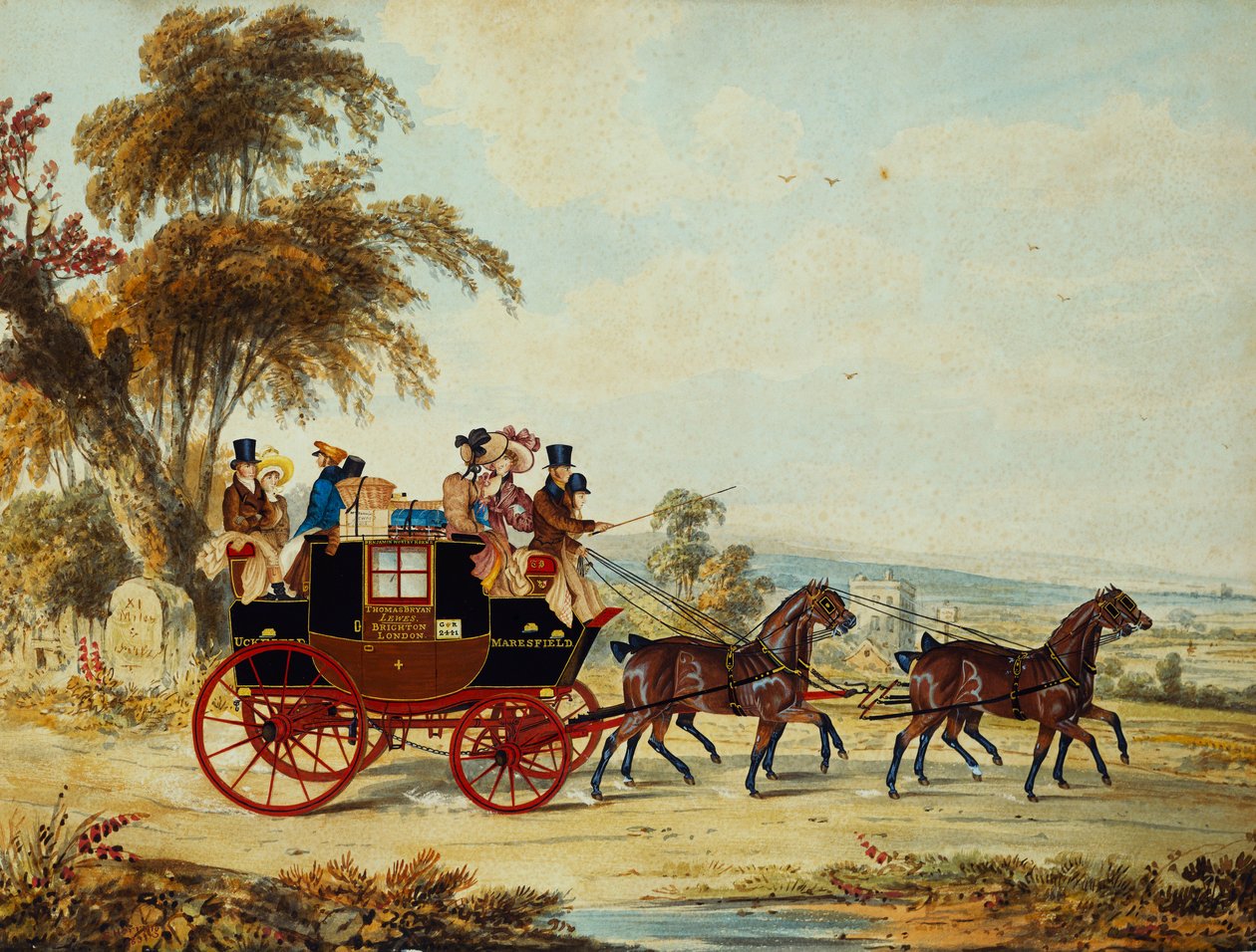 Brighton – londyński trener na otwartej drodze, 1831 autorstwa John Frederick Herring Senior